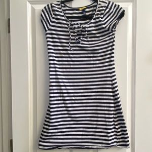 Striped T-Shirt Dress-Size M